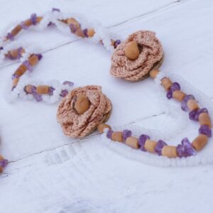 Nude Crochet Flower Necklace