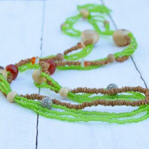 Green Fresh Spring Long Necklace