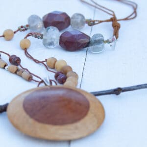 Bohemian Wood Long Necklace