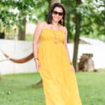 How to Style Natural Jewelry With a Yellow Maxi Dress