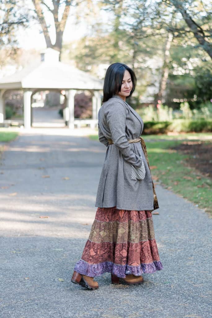 A beautiful maxi paired with boots = bold look | It's fall. It's time for boots.